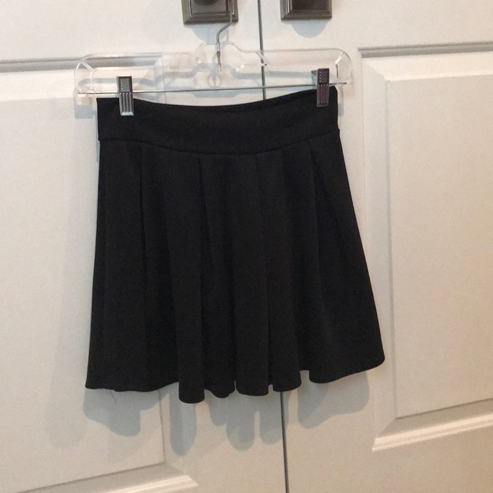Charlotte Russe Black High Waisted Skater Skirt